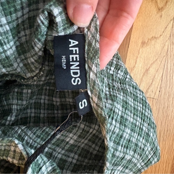 Afends ‘BASE JESSE’ Green Plaid Mini Dress - Picture 5 of 5